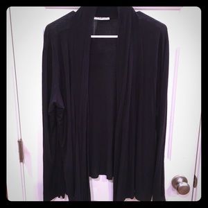 Lightweight Black Jersey Cardigan